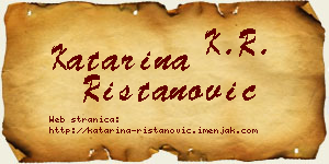 Katarina Ristanović vizit kartica